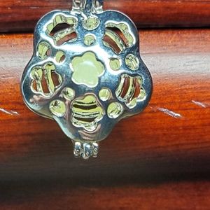 Necklace with glow in the dark pendant